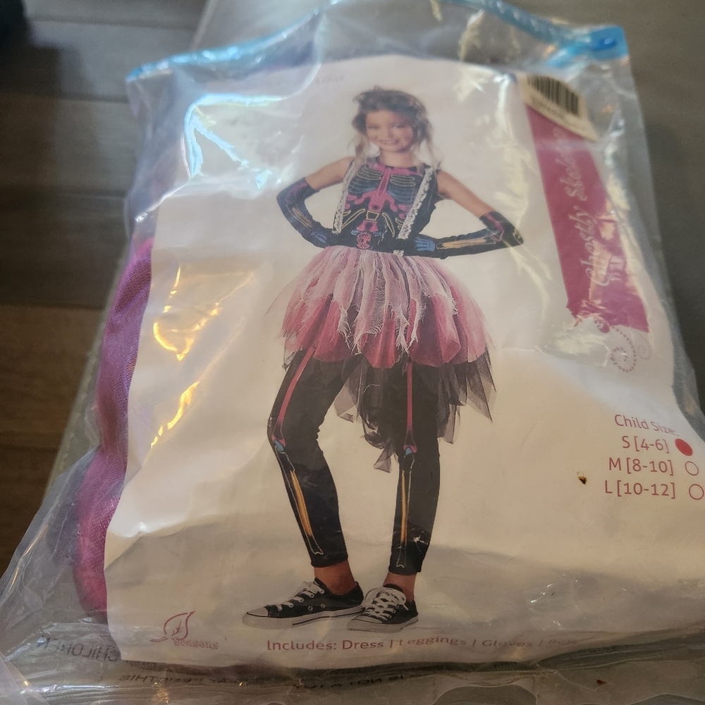 Kids Halloween Costume with Pink and Black Tutu